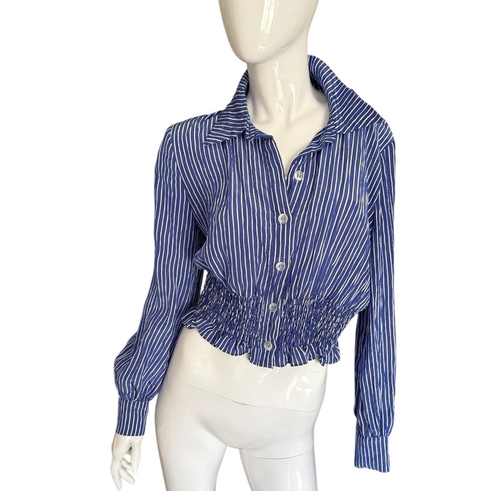Baum und Pferdgarten Blue Striped Women's Top- New without Tags.